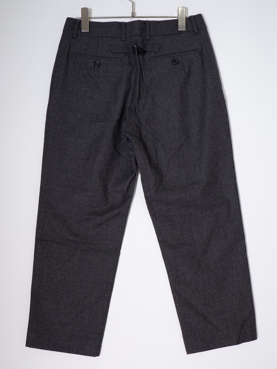 MARGARET HOWELLマーガレットハウエル シンチバック ウールクロップドトラウザーズ タックパンツ 2 LPTA79529