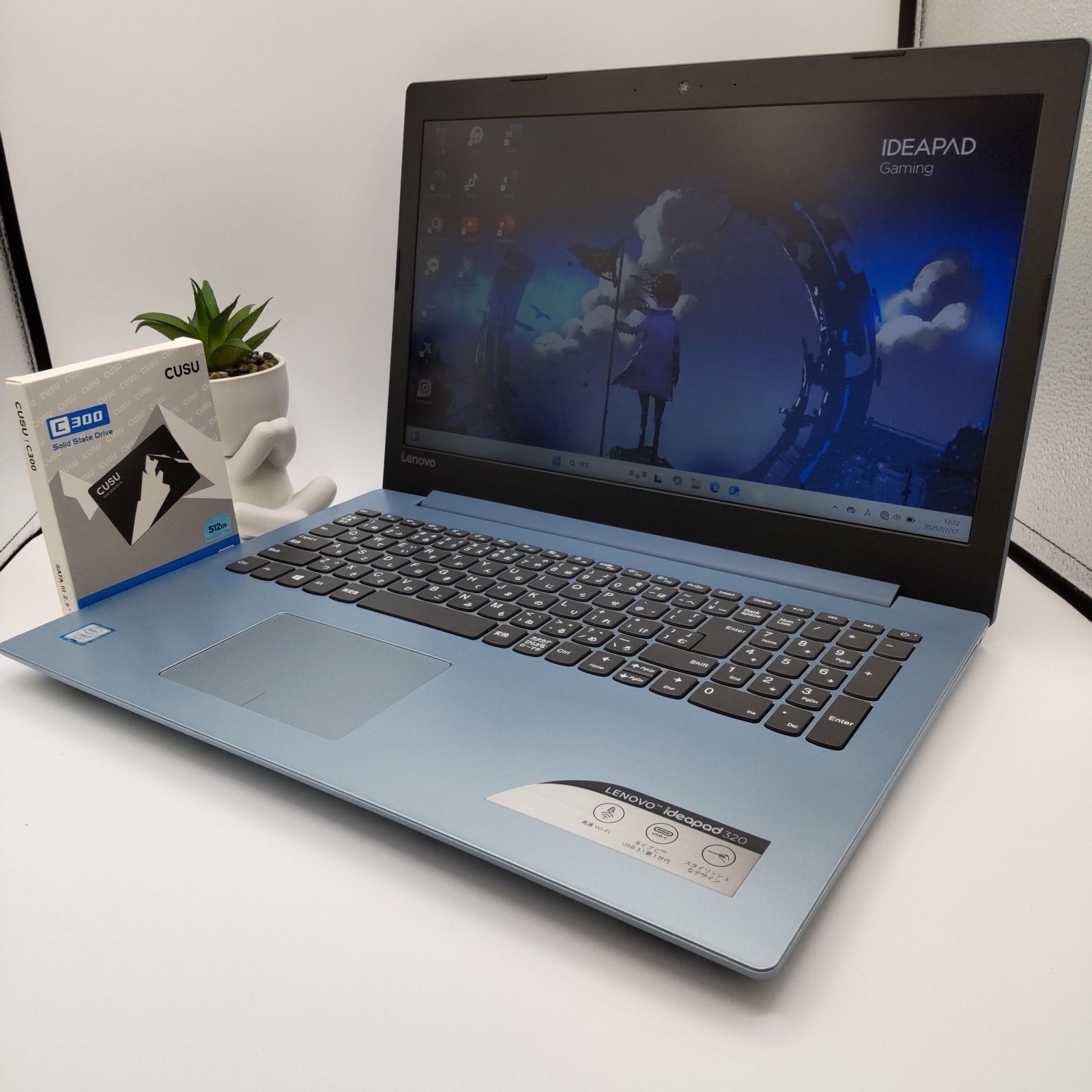 【希少】☘レノボデニムブルー☘7世代i7☘メモリ12GB/新品SSD512GB レアでオシャレな一台】レノボ・デニムブルー☆7世代i7☆新品SSD512GB