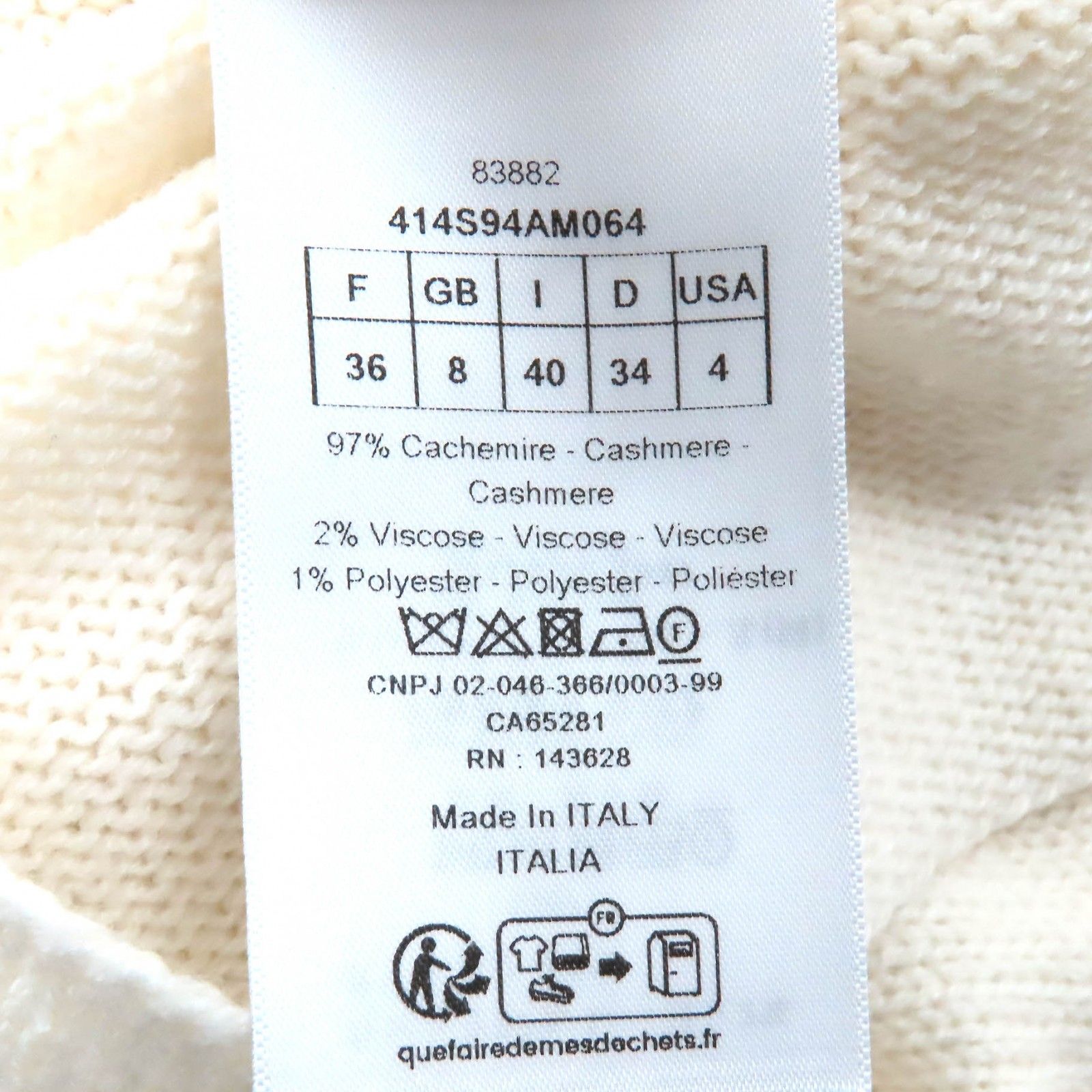 美品　Dior クリスチャンディオール　カシミヤ　S バルカラー　ステンカラー 美品 Dior クリスチャンディオール カシミヤ S バルカラー