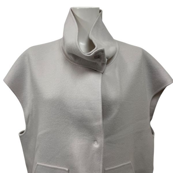 シクラス CYCLAS ベスト ジレ コート 袖なし ファー オーバーサイズ オフホワイト ピンク 毛 ミンク L～XL レディース S5W184