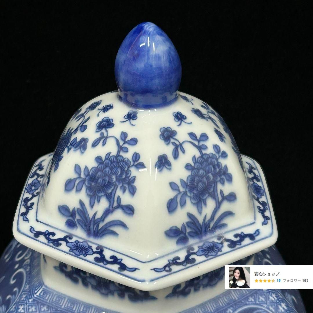 景徳鎮 乾隆青花四方花鳥瓶 陶磁器 装飾品 現代工芸品 美術品 置物 乾隆青花四方花鳥瓶 景徳鎮 陶磁器 装飾品 現代工芸品美術品