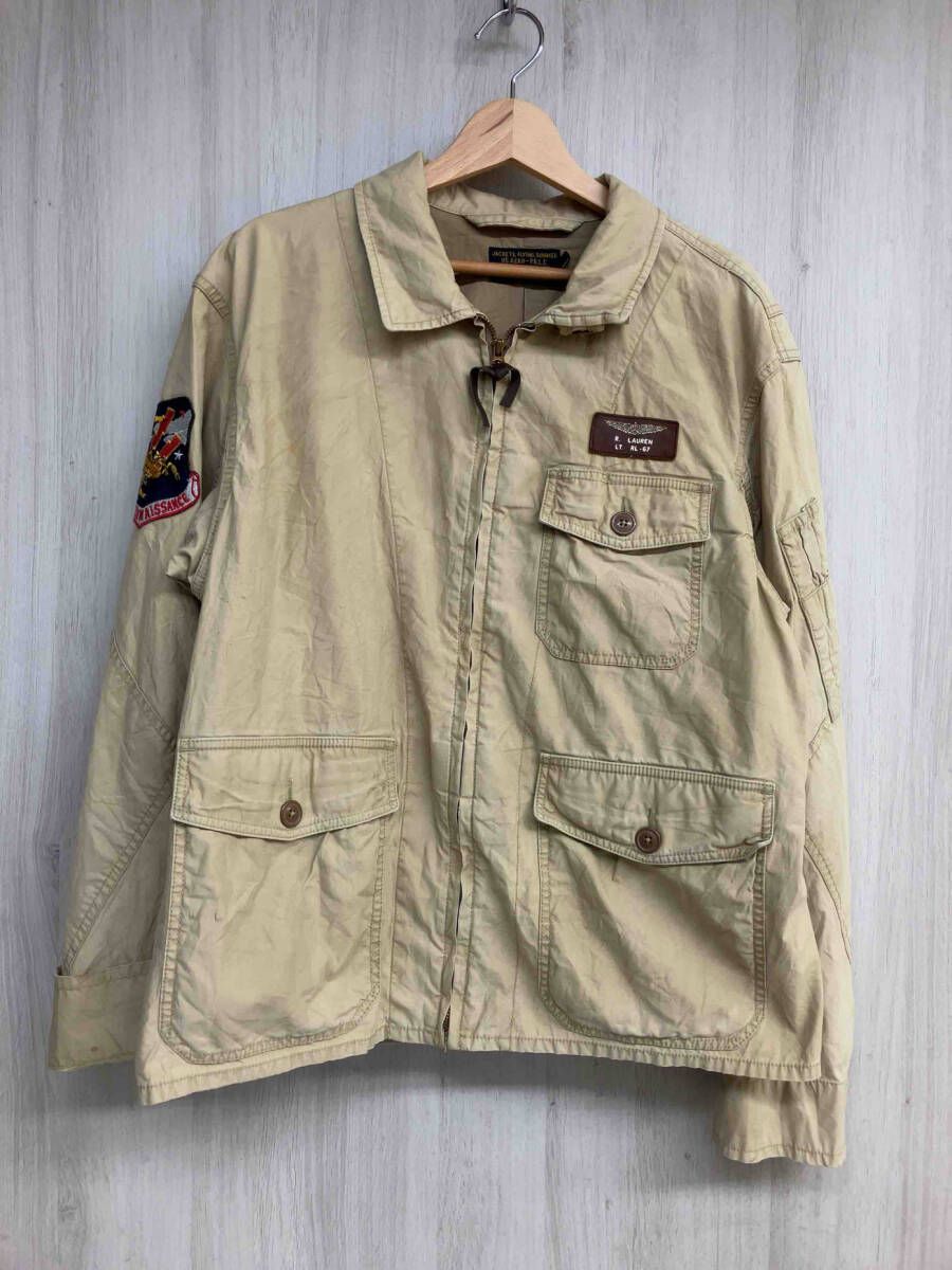 RALPH LAUREN ラルフローレン MA1 フライトジャケット ベージュ系 60s VINTAGE サマーフライトジャケット ミリタリー ヴィンテージ メンズ
