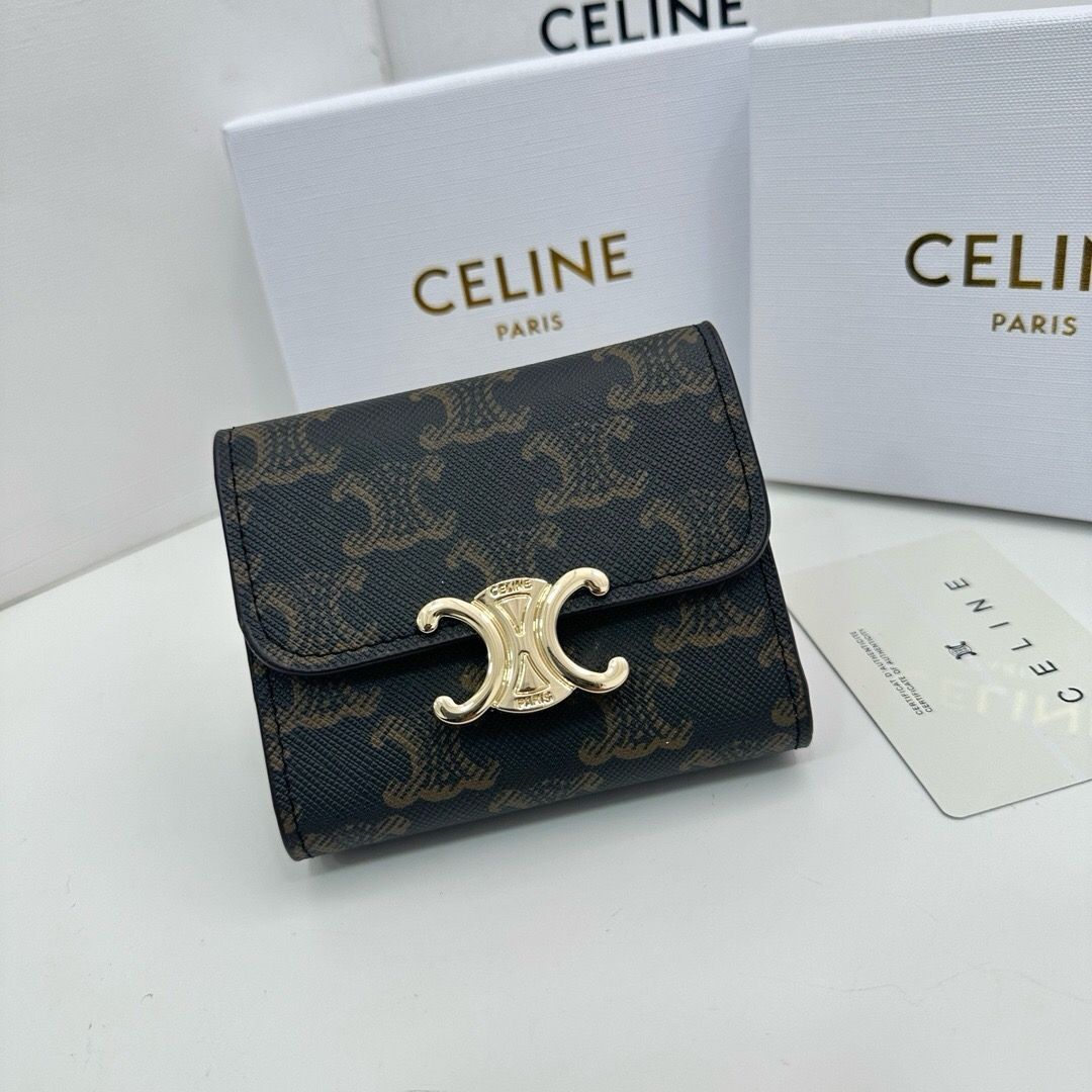 極美品✨CELINE セリーヌ スモール トリオンフ 三つ折り財布