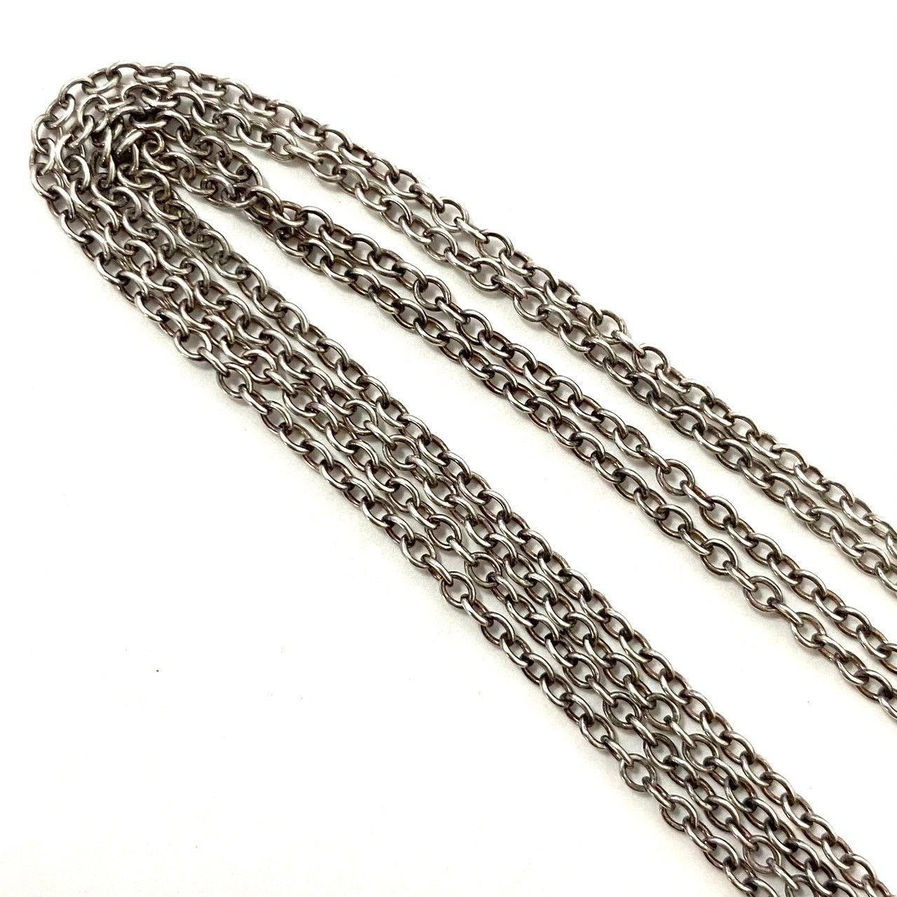 Y【TIFFANY&Co.】マンインザムーン 2連 ネックレス SV925 シルバー 総