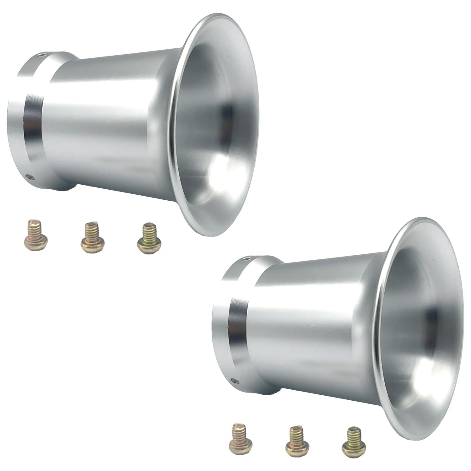 shymie エアファンネル キャブレター キャブレタークリーナー フィルター バイク パーツ アルミ 直径 50 高さ 75 mm 銀 シルバー 2個セット [シルバー2個]
