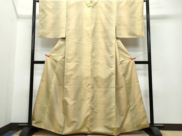 平和屋着物●上質な紬　縞　銀座越後屋扱い　正絹　逸品　CAAS8486vf 平和屋着物○上質な紬 縞 銀座越後屋扱い 正絹 逸品 CAAS8486vf 訪問着