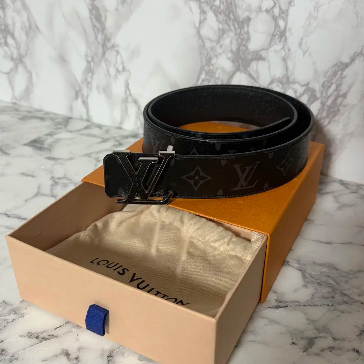 ルイヴィトン LOUISVUITTON ベルト モノグラムエクリプス ブラック