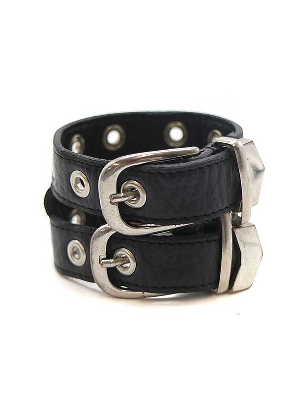 el conductorH コンダクター DOUBLE BUCKLE LEATHER BRACELET レザー