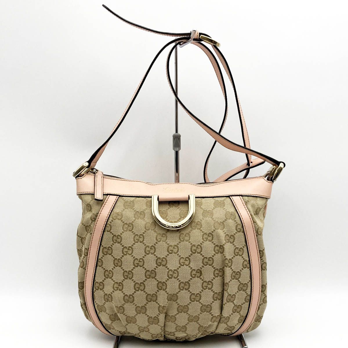 美品 GUCCI グッチ アビーライン GG柄 ショルダーバッグ 斜め掛け