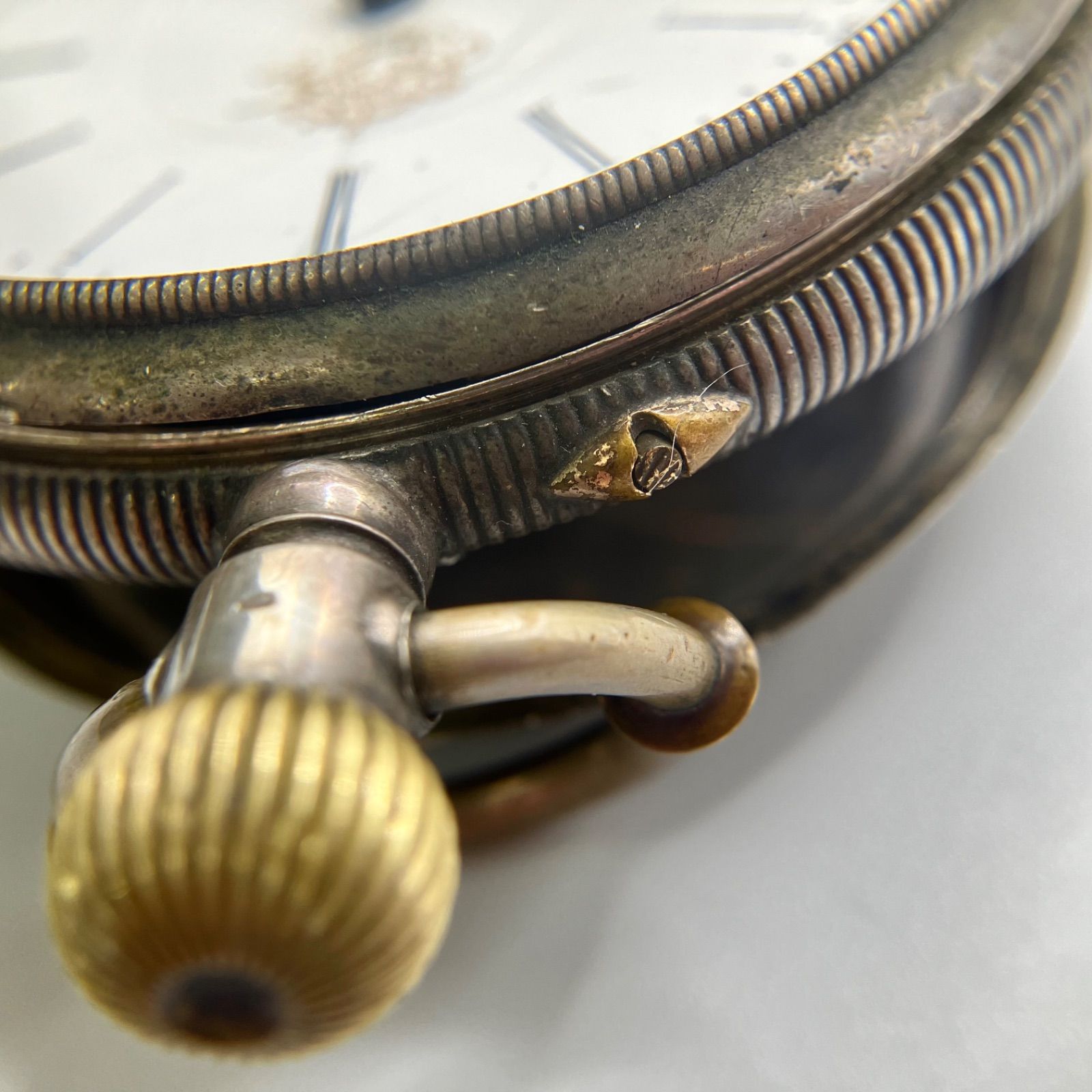 中古品・ジャンク品】JOHORE 懐中時計 手巻き 銀製 アンティーク