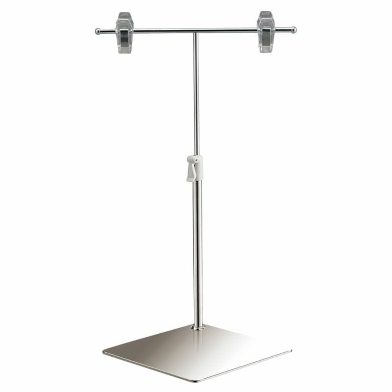 まとめ買い シモジマ 卓上POPスタンド 1112330 クロームメッキ 1個 高380～720×台135角mm POP用品 007306091 ×3セット