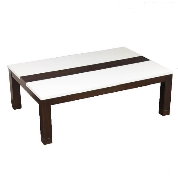 120幅・モダン・こたつ・暖卓・座卓・机・テーブル・ホワイト・新品未使用・在庫処分品