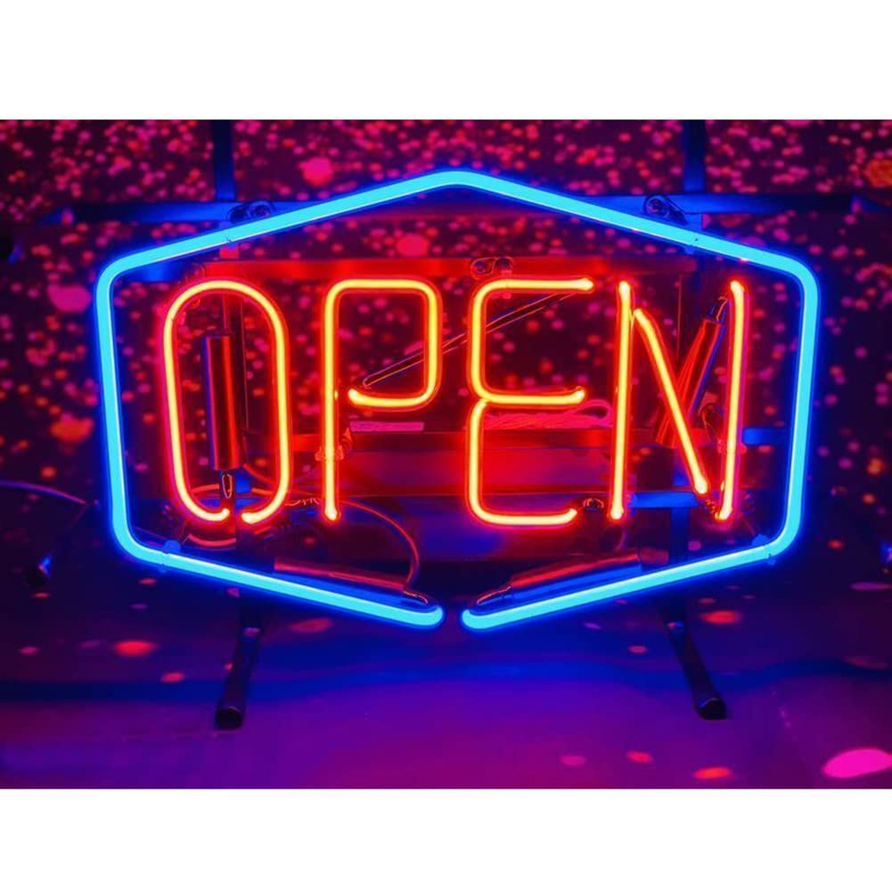 Amazon | ネオンサイン OPEN NEON SIGN 100％手作りネオン管