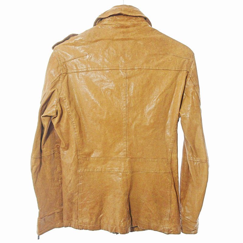 ミッシェルクラン MICHEL KLEIN ゴートレザー ジャケット ブルゾン 