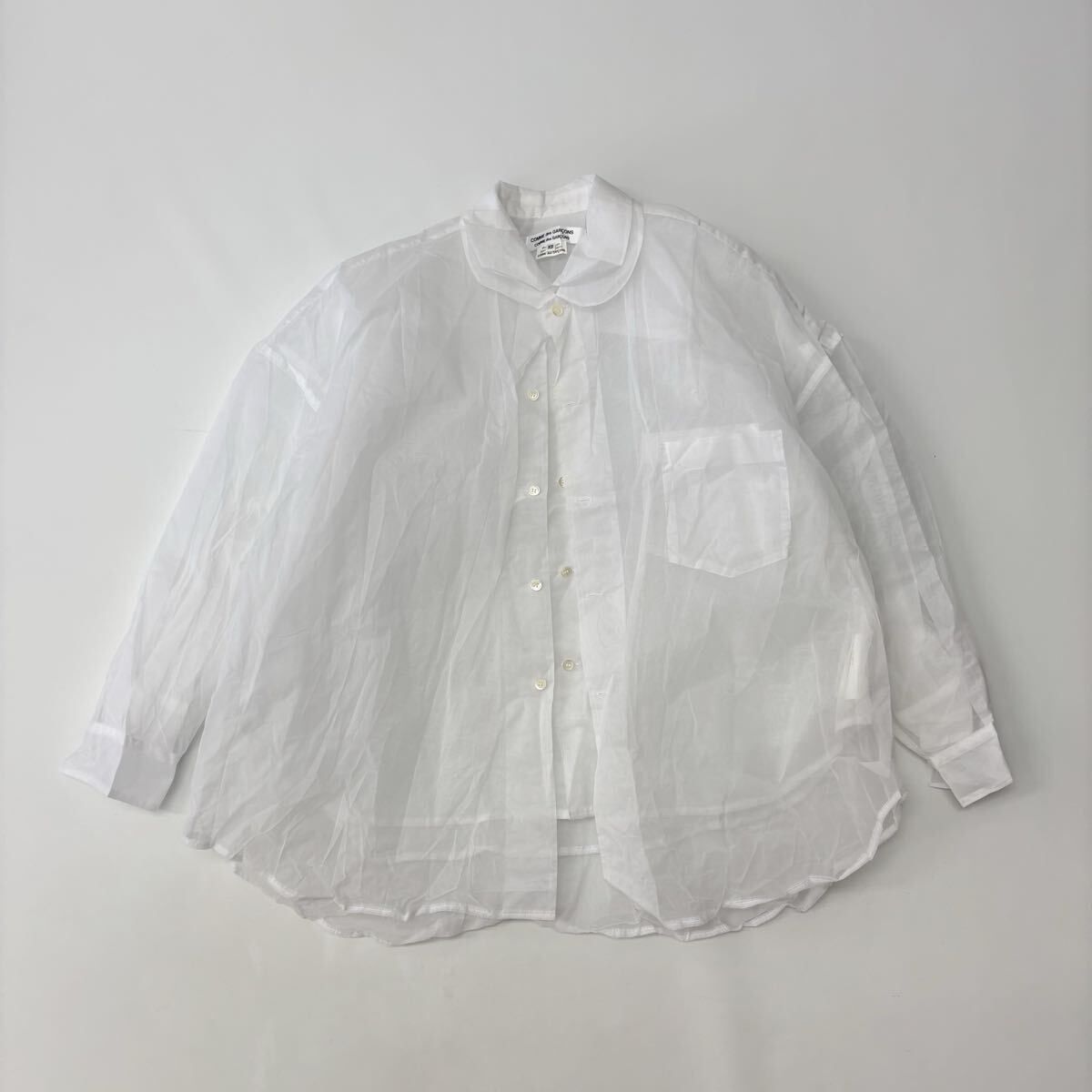 COMME des GARCONS オーガンジー シアー ブラウス XS 24aw 2024 良品 COMME des GARCONS COMME des GARCONS コムコム コム