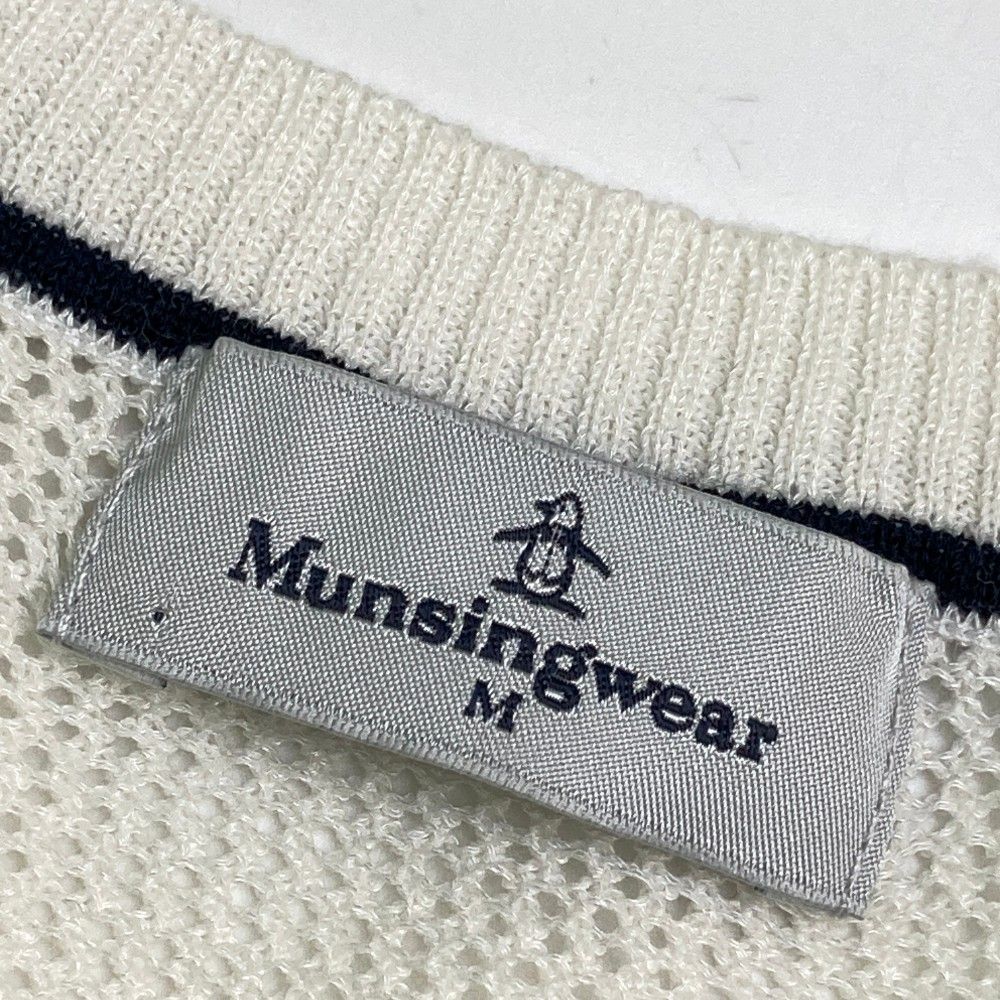 サイズ：M MUNSING WEAR マンシングウェア  半袖 メッシュニットセーター  ホワイト系 [240101431593] ゴルフウェア レディース ストスト 楽天市場】MUNSING WEAR マンシングウェア 半袖ニットセーター