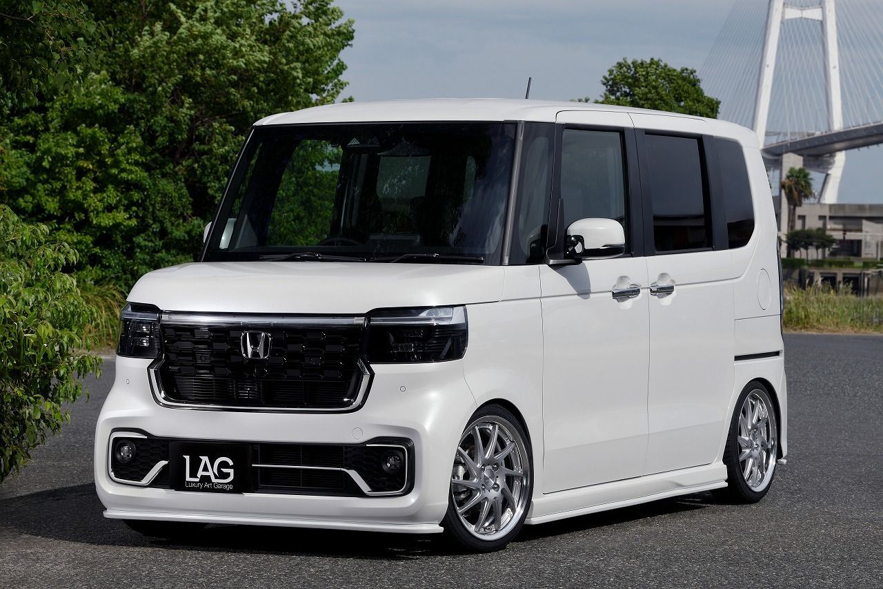 LAGNA 現行 JF5 JF6 N-BOXカスタム FRP 新品未塗装品 薄型フラップ サイドスポイラー  エアロ 新品未使用