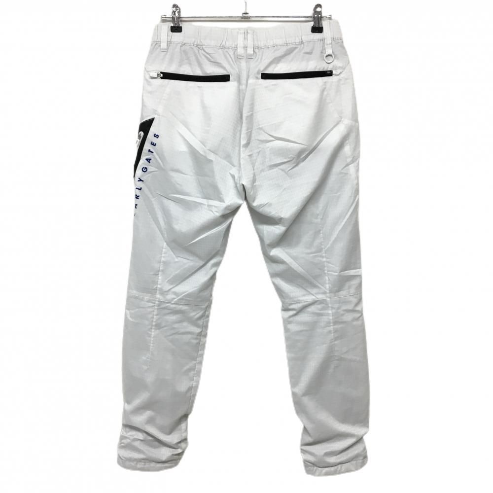 パーリーゲイツ パンツ 白 スクエア柄地模様 蓄熱裏地 メンズ 5 L ゴルフウェア PEARLY GATES