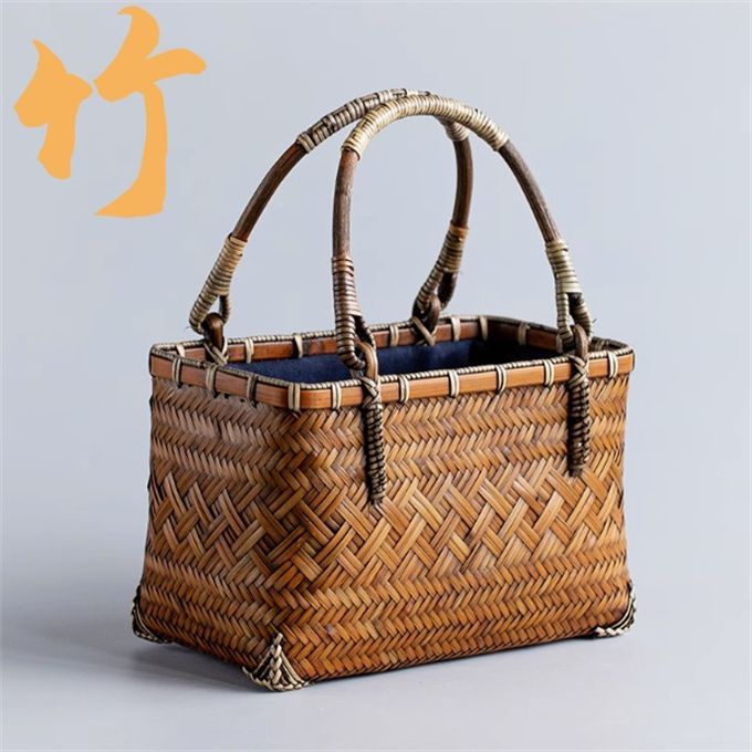 ラオス山岳民族の収穫収納籠 【希少な手編み竹籠】生活道具 古道具