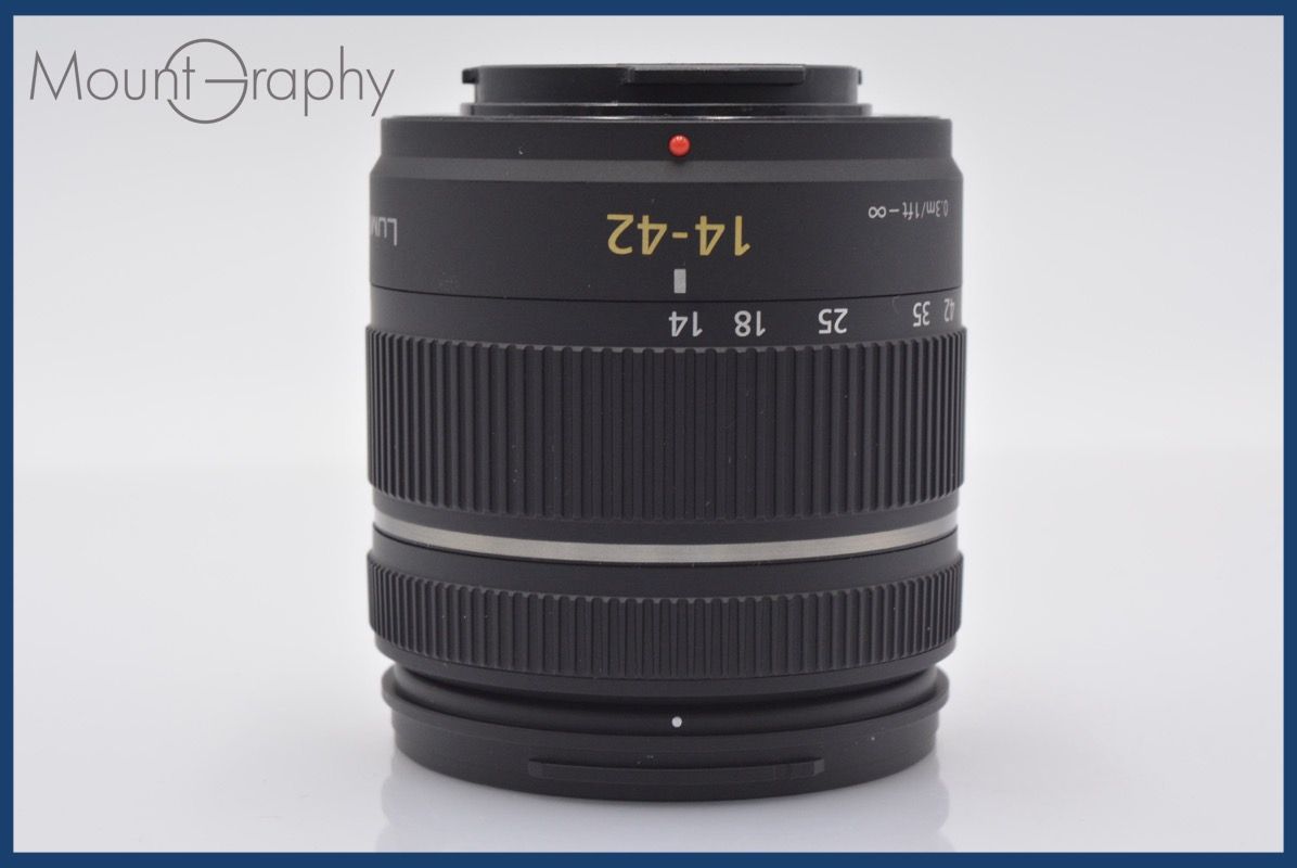 上 パナソニック Panasonic LUMIX G VARIO 14-42mm F3.5-5.6 ASPH MEGA O.I.S. 前後キャップ他 マイクロフォーサーズ用 am149