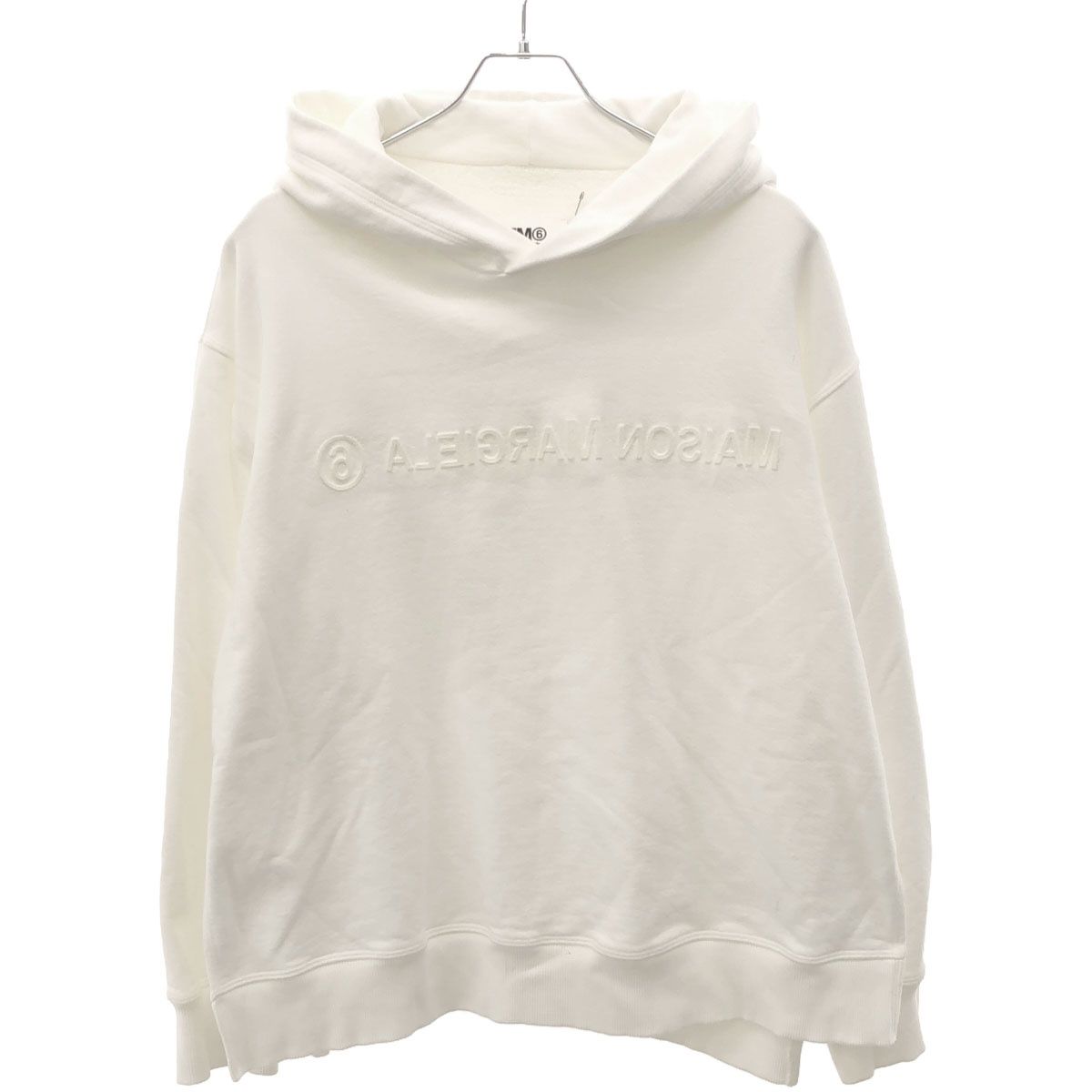 MM6 Maison Margiela ホワイト パーカー XS Supreme x MM6 Maison Margiela Foil Box Logo Hoodie | White