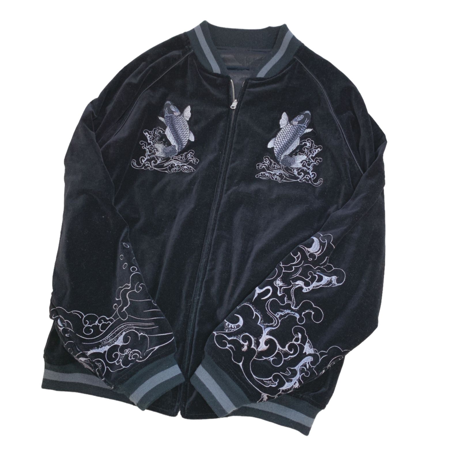 リバーシブル Open Dich スカジャン 別珍 ベロア キルティング