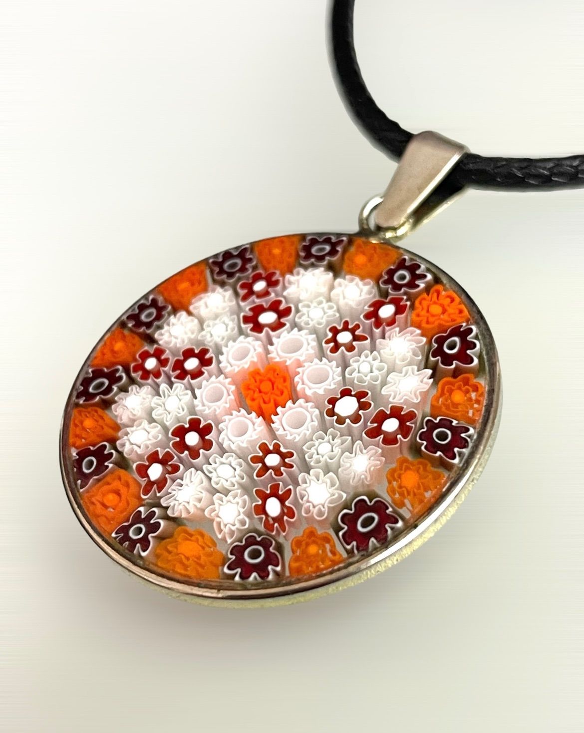 vintage 70'sイタリア製 ムラーノグラスペンダント ネックレス