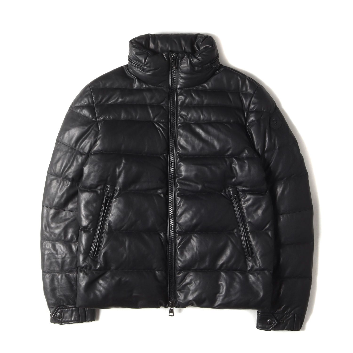 MONCLER モンクレール ジャケット サイズ:1 シープスキンレザー ダウンジャケット (GABERIC GIUBBOTTO) ブラック 黒  アウター ブルゾン 上着【メンズ】 - メルカリ