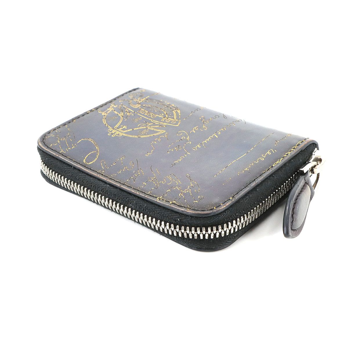 美品 Berluti カリグラフィ コインケース 小銭入れ カーフレザー グレー 1240001022199_2.jpg