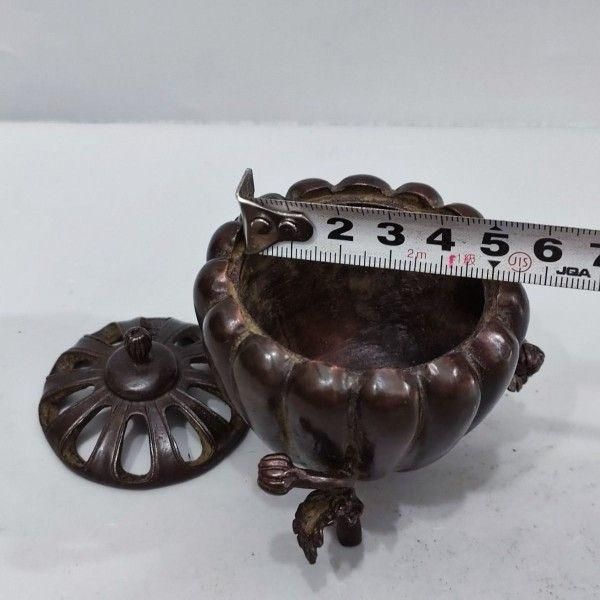 かぼちゃ香炉 装飾品 現代工芸品 美術品 置物 3点 かぼちゃの 香炉 装飾