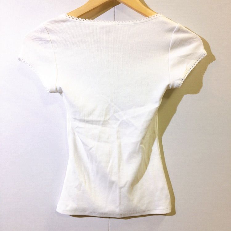 美品】Rouje PARIS ルージュ スクエアネック リブカットソー Tシャツ 