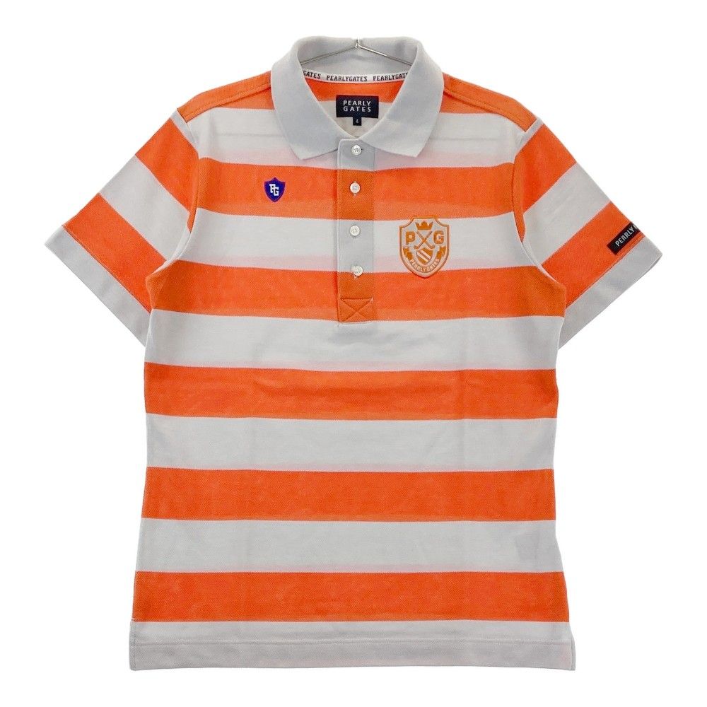 PEARLY GATES ゴルフウェア　ボーダー 半袖ポロシャツ サイズ4 PEARLY GATES ゴルフウェア ボーダー 半袖ポロシャツ サイズ4