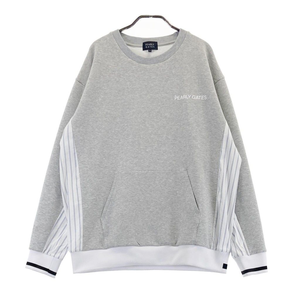 サイズ 5 PEARLY GATES パーリーゲイツ シャツ切替 スウェットトレーナー グレー系 240101428905 ゴルフウェア メンズ ストスト