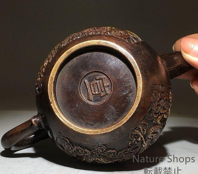 新品未使用】十二支龍頭茶壺 龍鳳壺 銅壺徳利 茶道具 煎茶器 装飾品