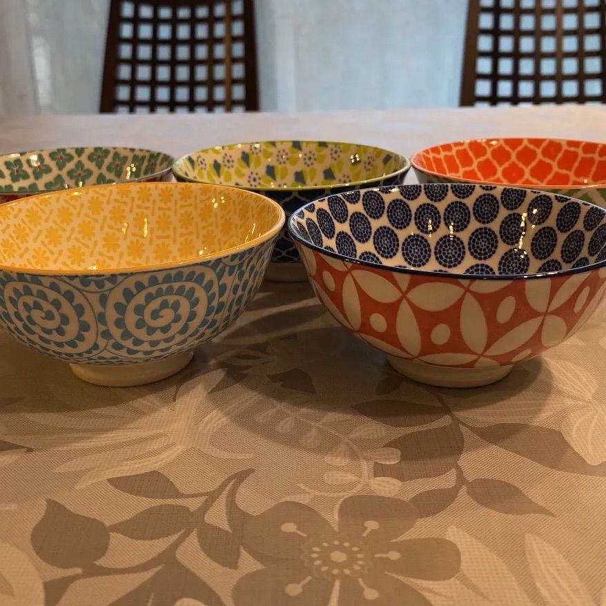 新品！送料無料❣️北欧テイスト 食器 5ピースセット茶碗 ボウルお皿 