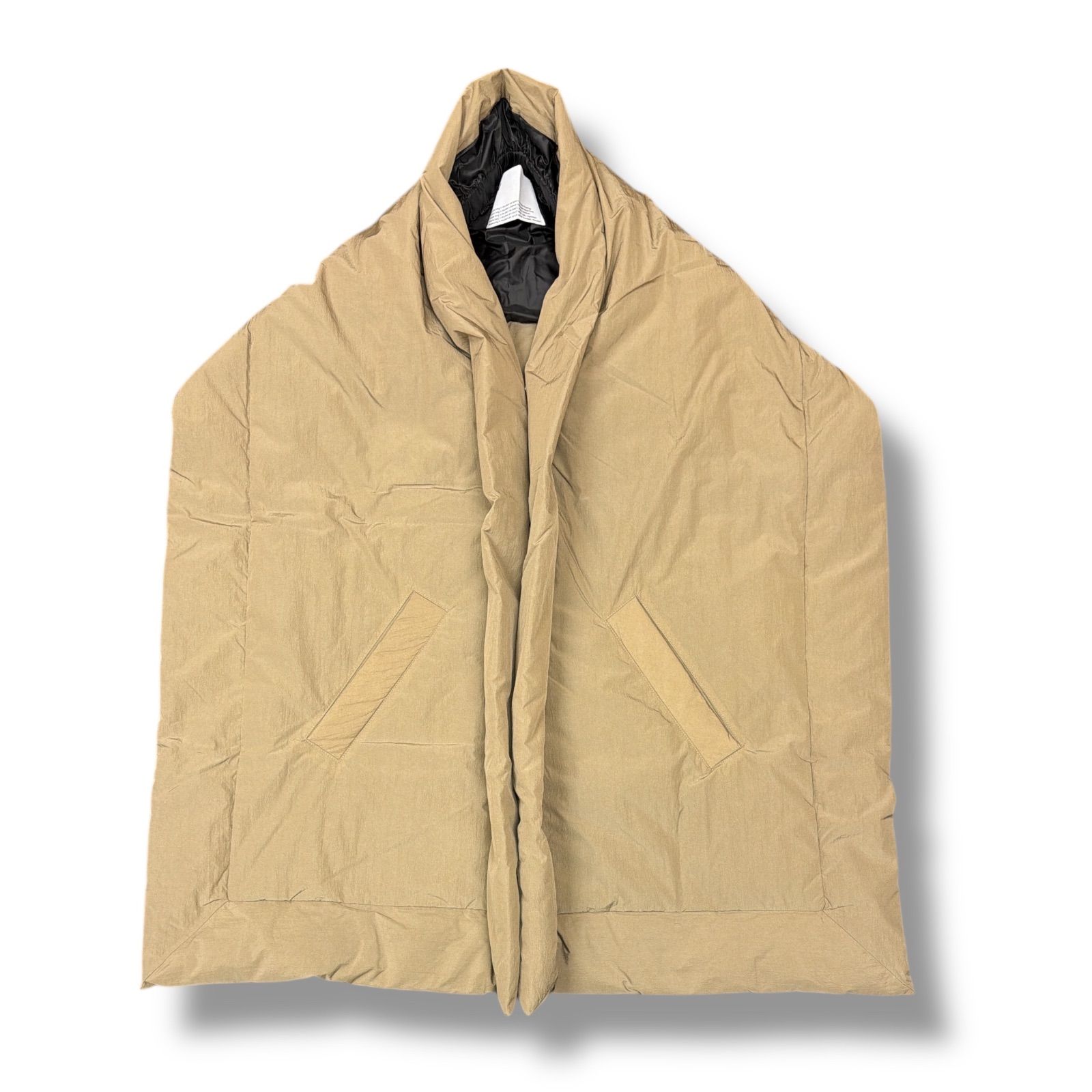 参考上代36300円 ♥品 VOAAOV BRIGHT TASLAN KAWADA DOWN Big Stole ブライトタスラン河田ダウンビッグストール ヴォアーブ VODS-M132 ベージュ F 92833A5