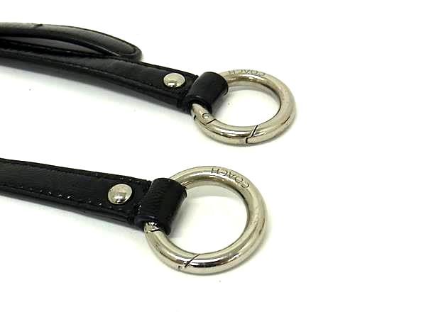 COACH コーチ レザー バッグ用 ショルダーストラップ ショルダーベルト 肩掛け 斜め掛け レディース ブラック系 DI7554