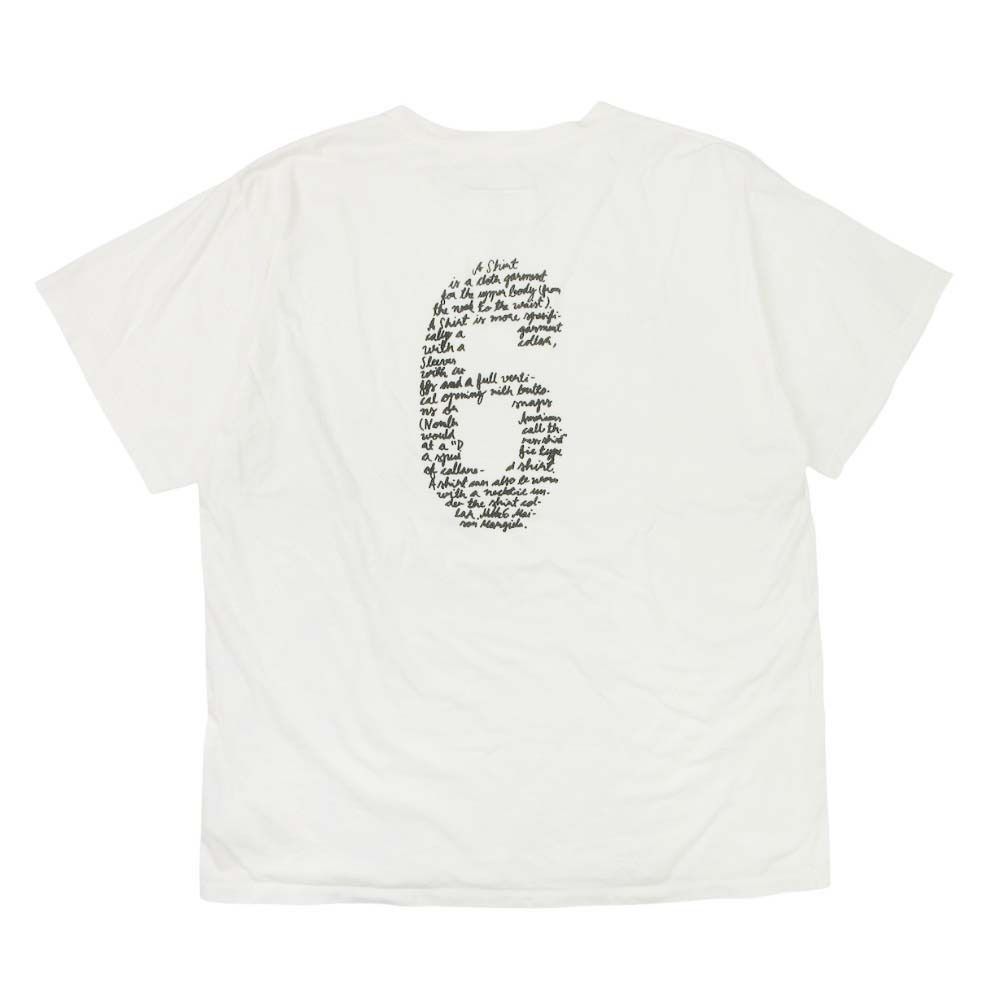 良品 18SS MM6 Maison Margiela エムエムシックス メゾンマルジェラ バックプリント Tシャツ カットソー トップス 半袖 S 白 メンズ レディース 古着 中古 良品 18SS MM6 Maison Margiela エムエムシックス メゾン