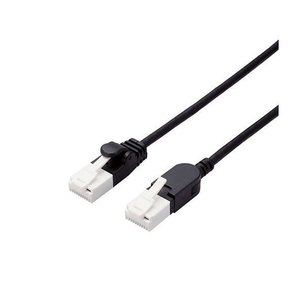 エレコム スイングコネクターLANケーブル(Cat6A準拠) 2m ブラック LD-GPATSW/BK20X3