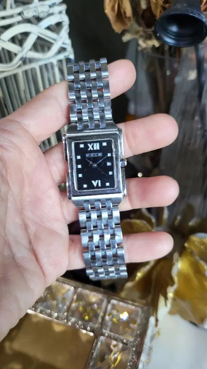 ヴィンテージ FOCE スクエア メタル 時計 ブラック USTAUSTRALIA_COM_AU