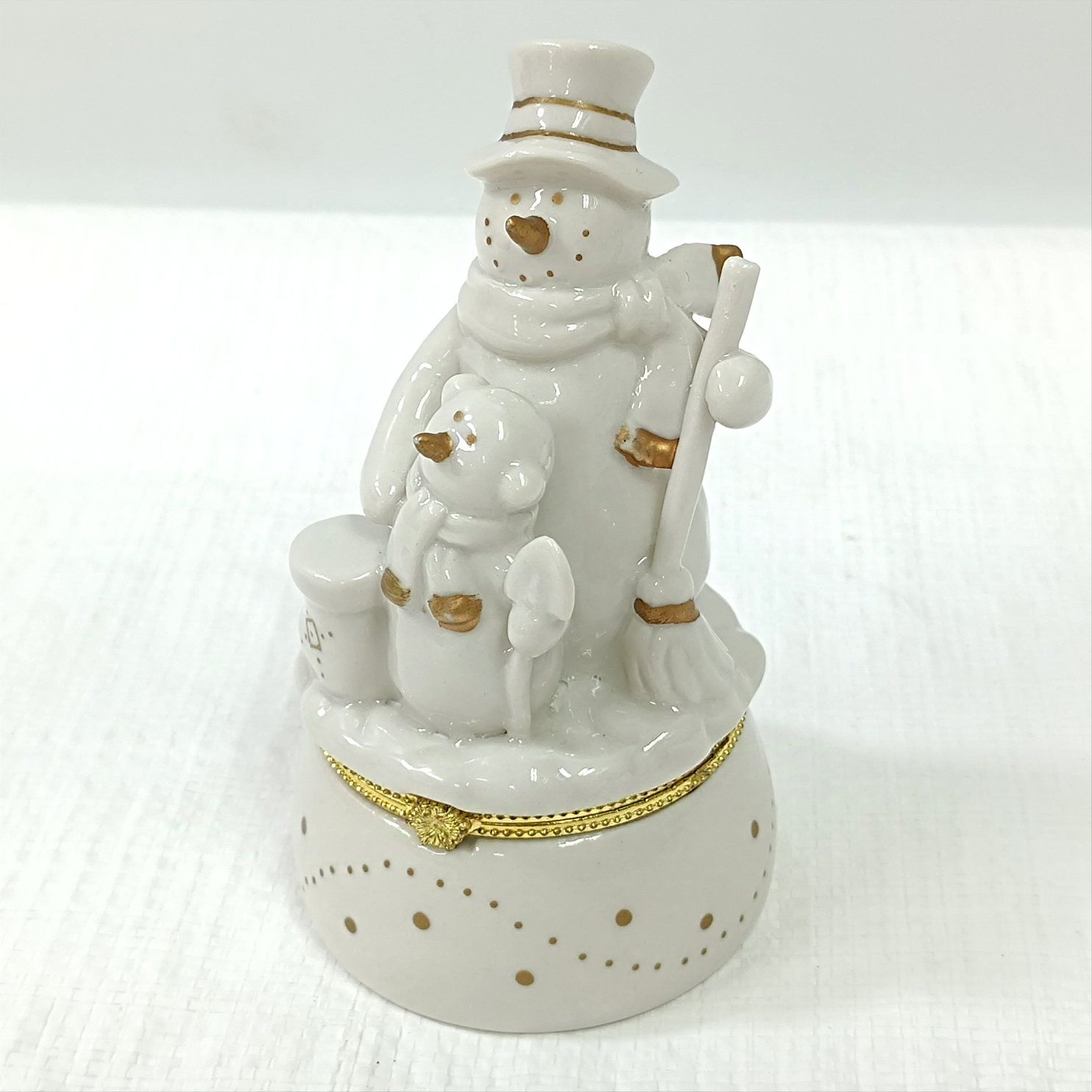 ビレロイ&ボッホ スノーマン 雪だるま 小物入れ トリンケットボックス 陶器製 スノーマン 雪だるまのジュエリーボックス 小物入れ 未使用