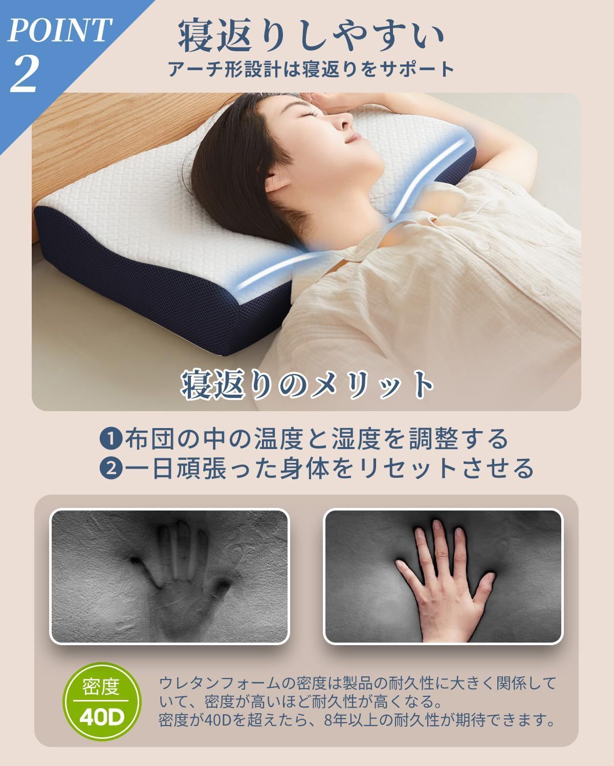 【DreamCat's】低反発 枕 日本製 仰向き 横向き ダークブルー DreamCat's】低反発 枕 日本製 仰向き 横向き ダークブルーの通販 by