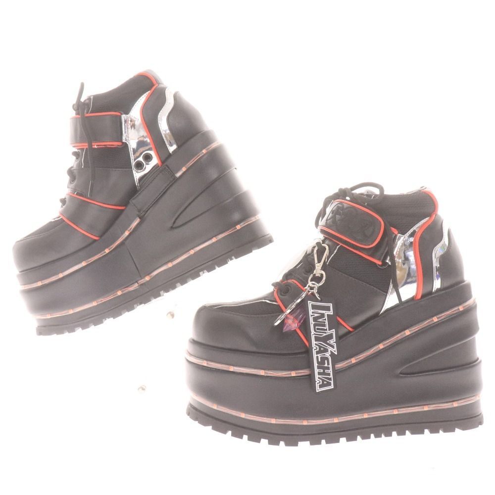 DOLLS KILL x INUYASHA 犬夜叉 コラボ グッズ スニーカーブーツ 靴 厚底 光る機能 レディース 7M 23.5相当 ブラック