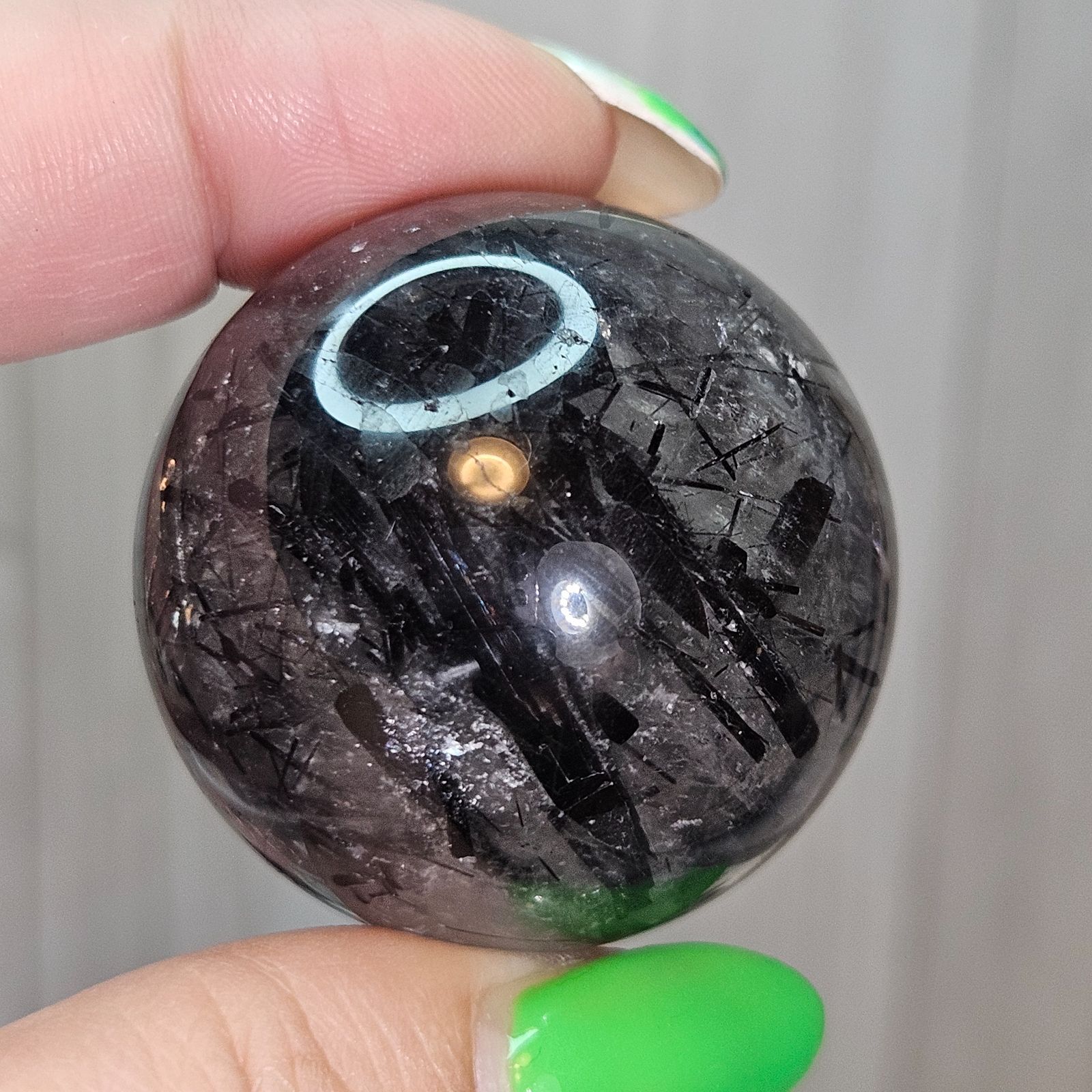 ブラックトルマリンインクォーツ スフィア