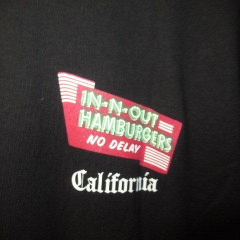 IN-N-OUTハンバーガーカリフォルニアTシャツロングスリーブロンTブラック新品Men’sLサイズ