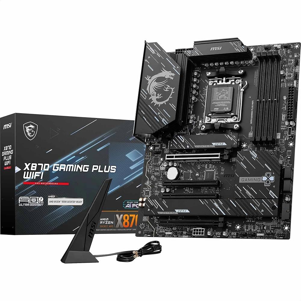 MSI X870 ゲーミングプラス WiFi ATX マザーボード AM5 Ryzen 9000|8000|7000対応