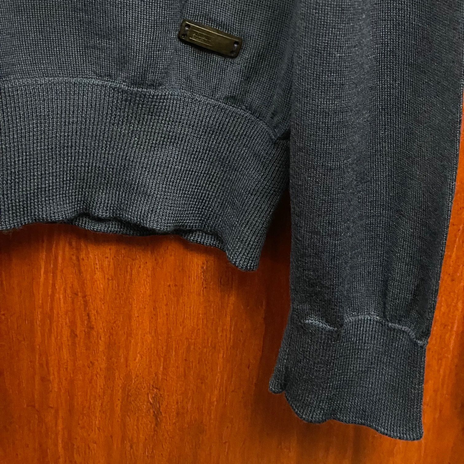 △訳あり商品△ ARMANI COLLEZIONI クルーネックヴァージンウール 