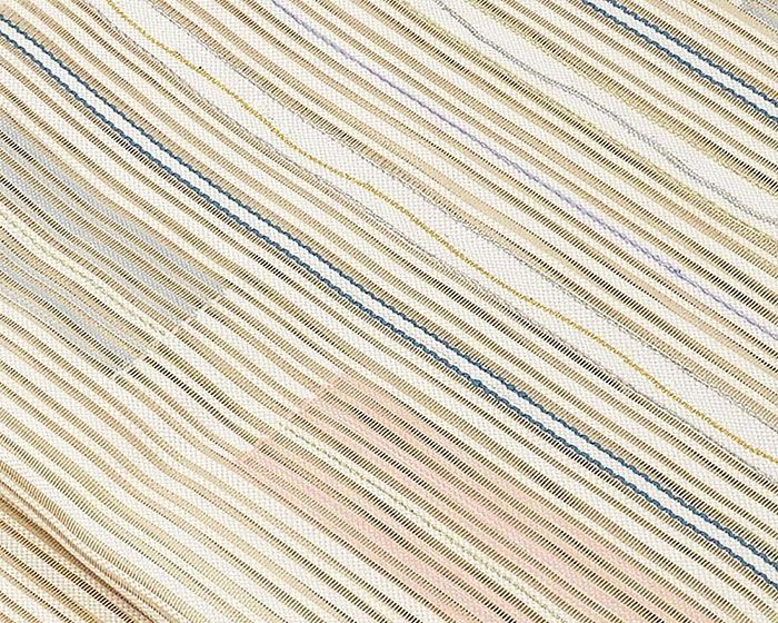 夏帯 名古屋帯 絽綴れ 長尺 上品な色味に織出し 八寸 正絹 着物RO-3953 夏帯 名古屋帯 絽綴れ 長尺 上品な色味に織出し 八寸 正絹 着物