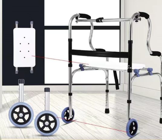 【シンエンス】歩行器 折りたたみ式　フレームウォーカー・キャスターモデル シンエンス】歩行器 折りたたみ式 フレームウォーカー・キャスター