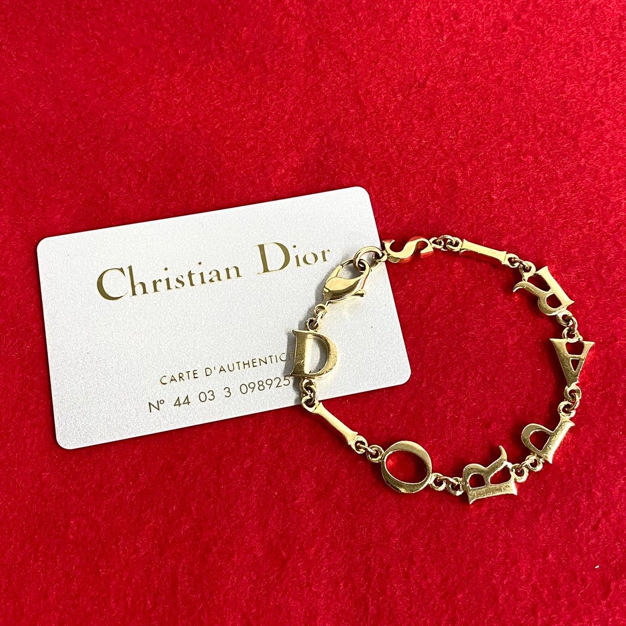 極 美品 希少品 Christian Dior ディオール ロゴ 金具 ブレスレット